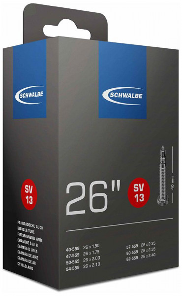 Schlauch Schwalbe SV13 26x1.50-2.50 40/62-559 SV40mm per Stück